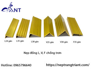 Nẹp đồng L V chống trơn