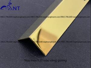 Nẹp inox V20 vàng gương