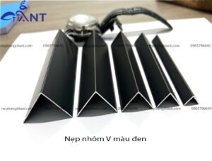 Nẹp nhôm chữ V màu đen