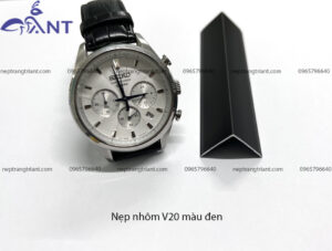 nẹp nhôm chữ V20 màu đen