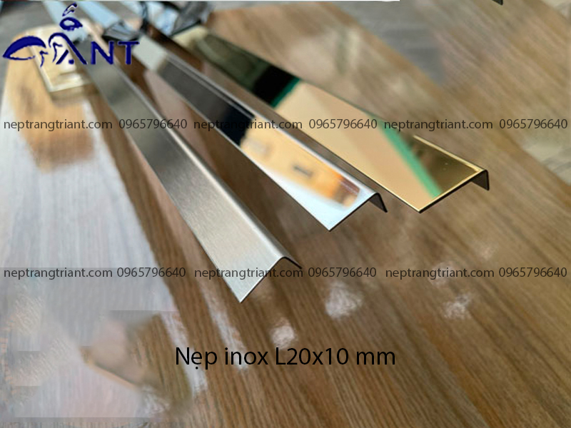 Nẹp inox L20x10 mm