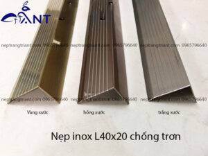 Nẹp inox cầu thang L40x20 mm