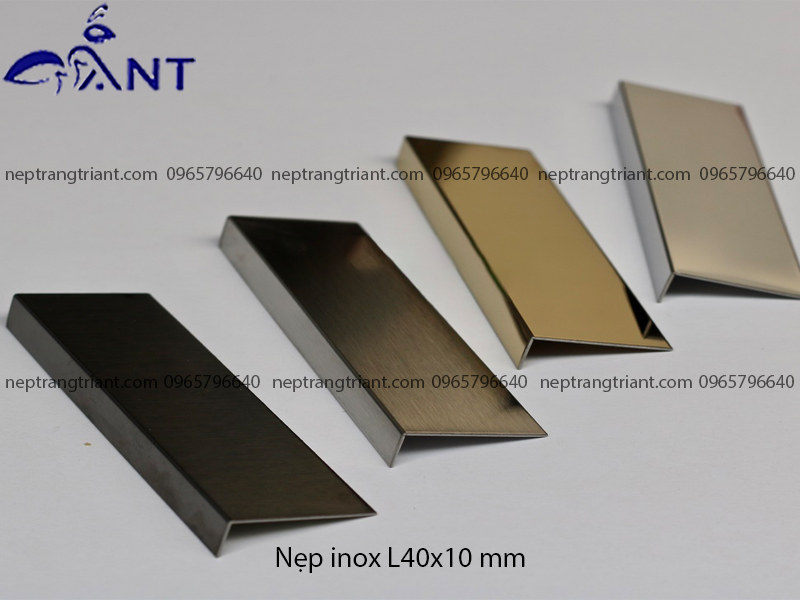 Nẹp inox chữ L40x10 mm