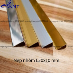 Nẹp nhôm L20 chân 10mm