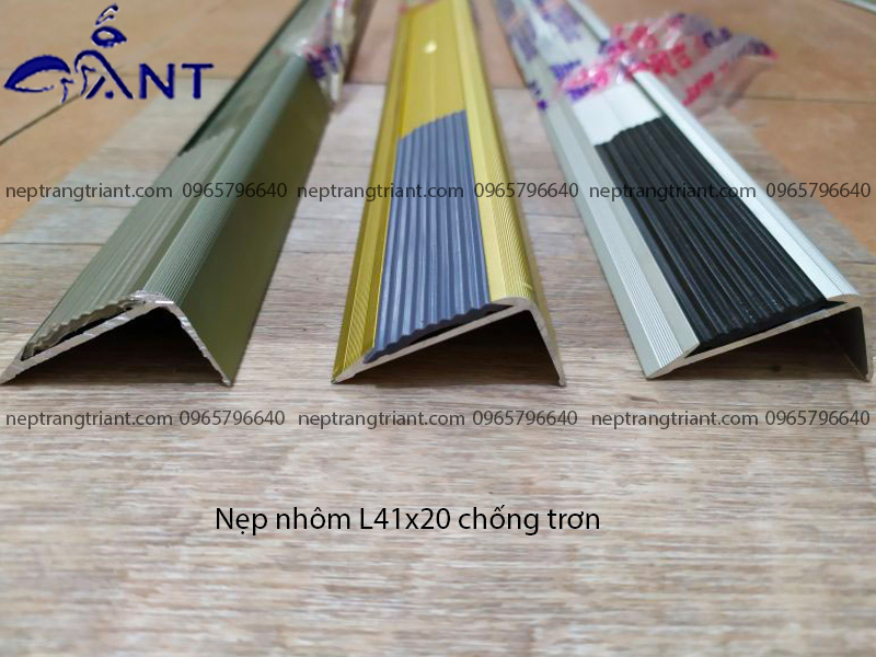 Nẹp nhôm L41x20 chống trơn