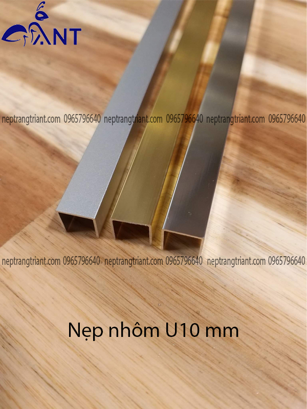 Nẹp nhôm chữ U10 mm