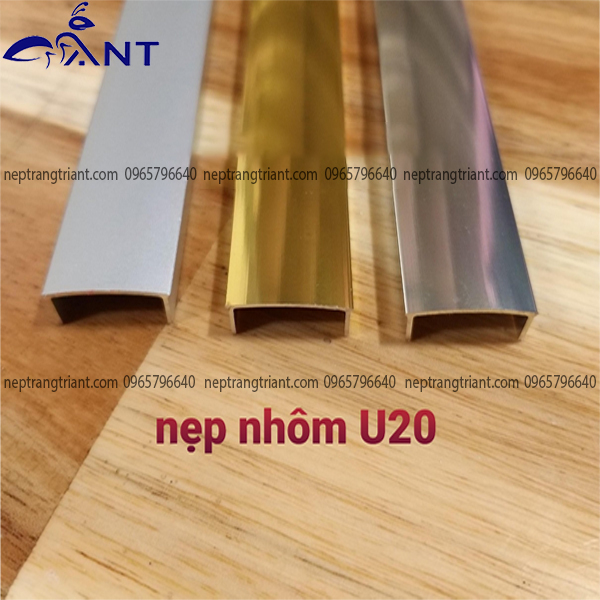 Nẹp nhôm chữ U20 mm