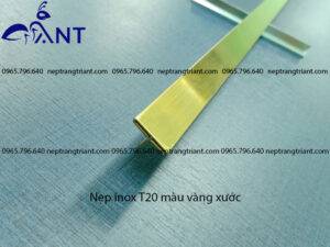 Nẹp inox T20 màu vàng xước