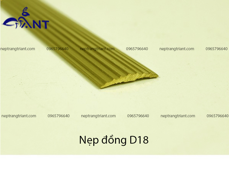 Nẹp đồng D18 gân