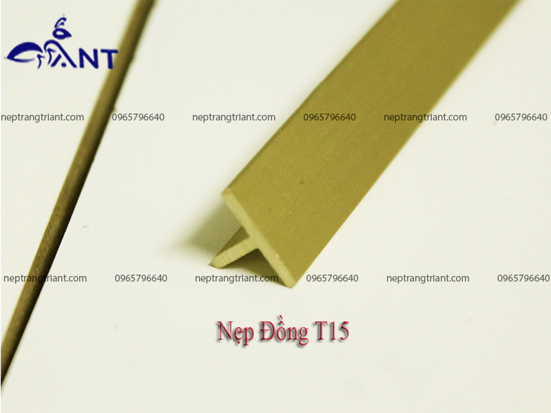 Nẹp đồng T15 mặt thẳng