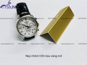 Nẹp nhôm V30 vàng mờ