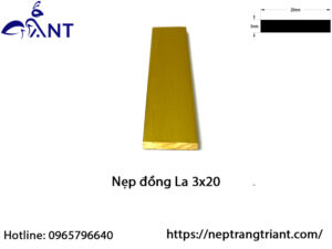 Nẹp đồng La 3x20