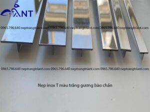 Nẹp inox T màu trắng gương