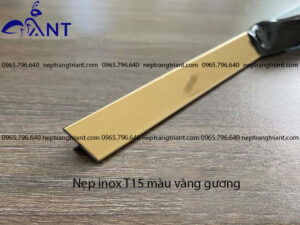 Nẹp inox T15 vàng gương