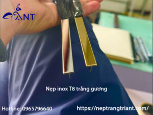 Nẹp inox T8 trắng gương