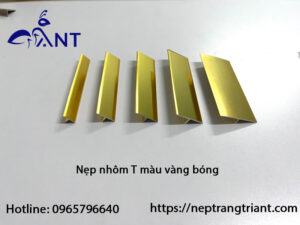 Nẹp nhôm chữ T mạ vàng bóng