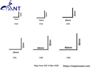 Nẹp inox chữ V bào chấn