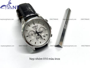 Nẹp nhôm V10 màu inox