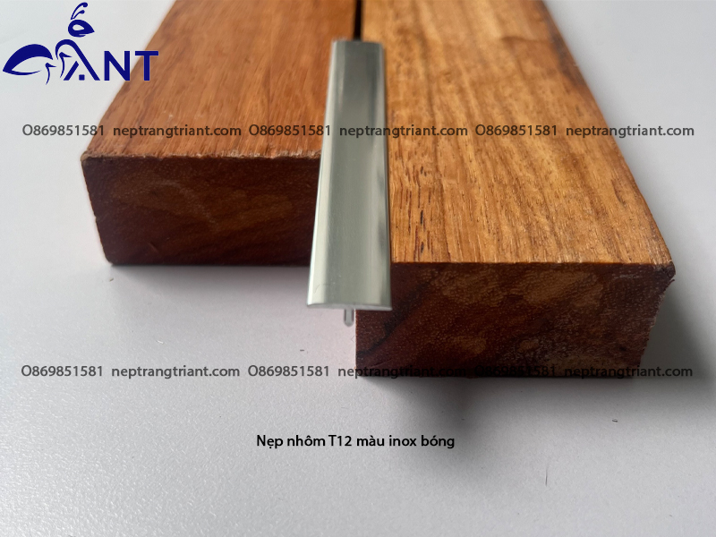 Nẹp nhôm T12 màu inox