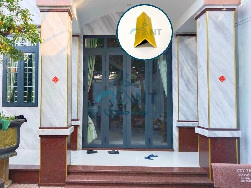Nẹp đồng ốp tường
