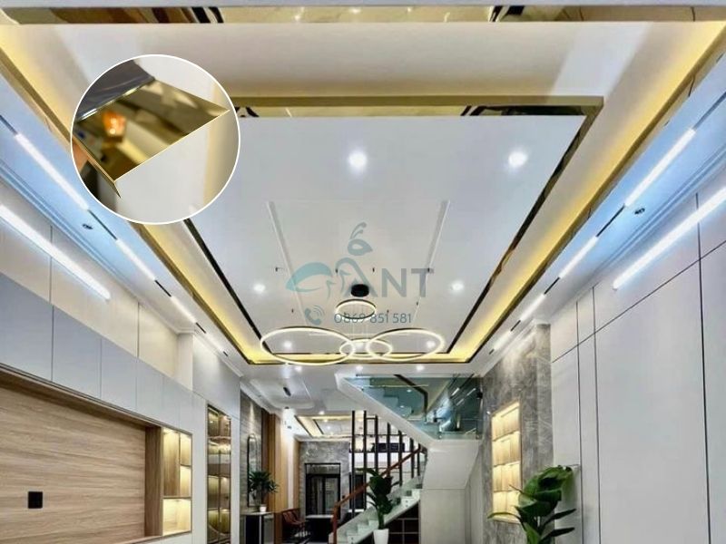 Nẹp chữ L inox trần thạch cao