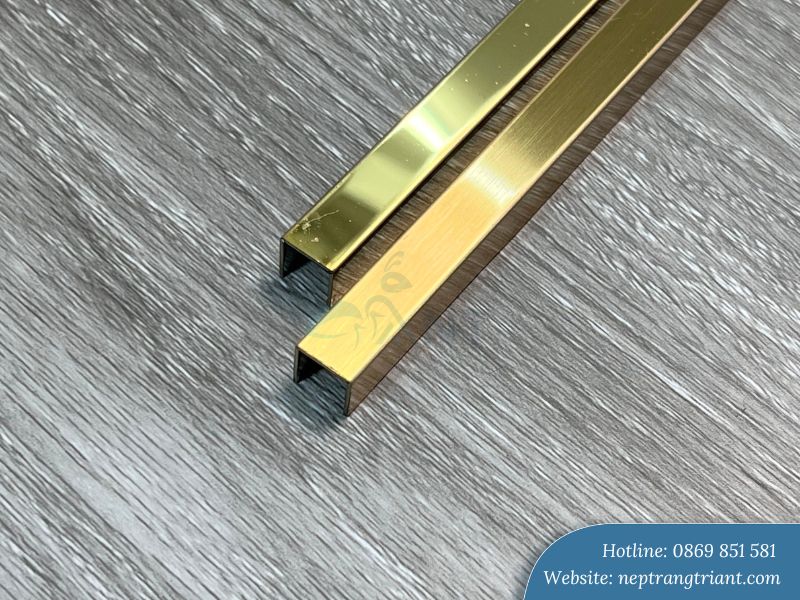 Nẹp inox mạ vàng chữ U