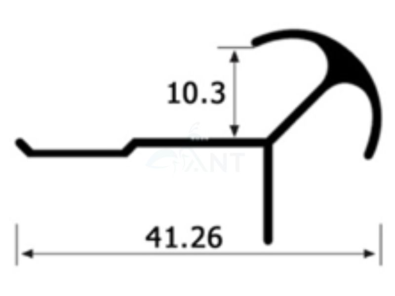 Nẹp nhôm bo góc tròn Y10.3