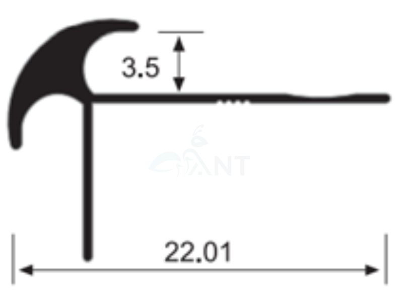 Nẹp nhôm góc dương Y3.5